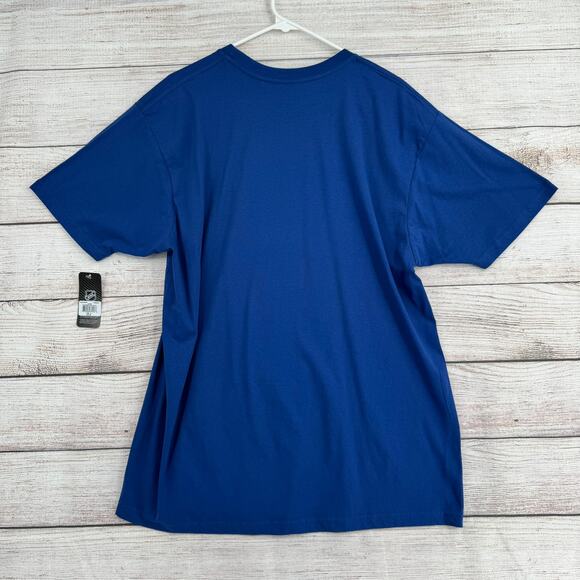 NHL Edmonton Oilers Distressed Logo T-Shirt Adult XL Blue Orange NEW - Picture 2 of 8